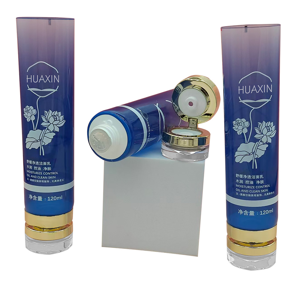 Acrylic droplet-shaped flip-top facial cleanser hose 120g in various colors available for customization