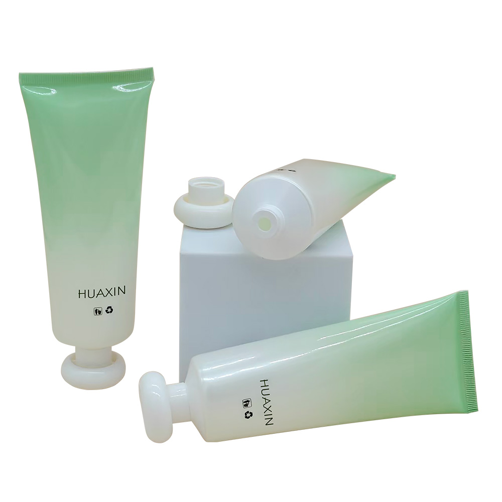 Customizable 100ml natural cream hose, empty bottle, PE cosmetic packaging material, wholesale facial cleanser hose, empty tube
