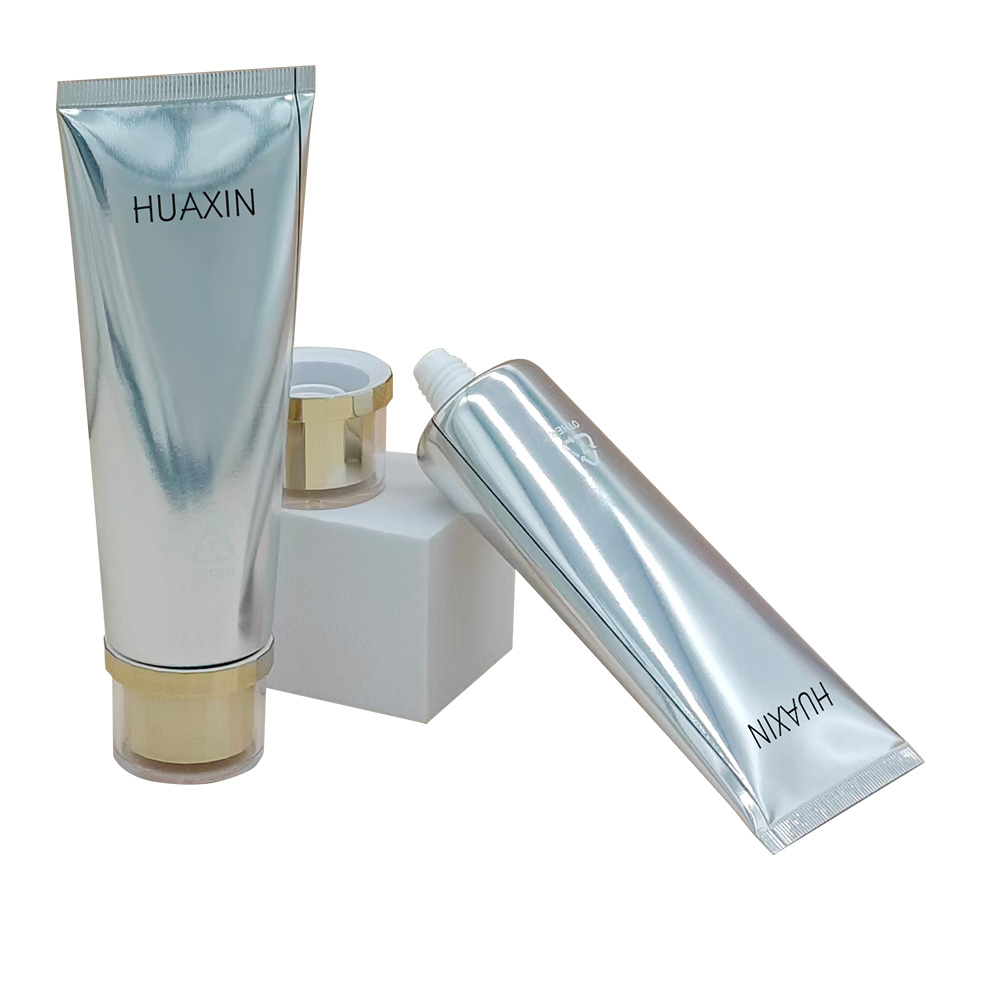 High-end aluminum-plastic tube packaged acrylic screw cap 100g facial cleanser hose