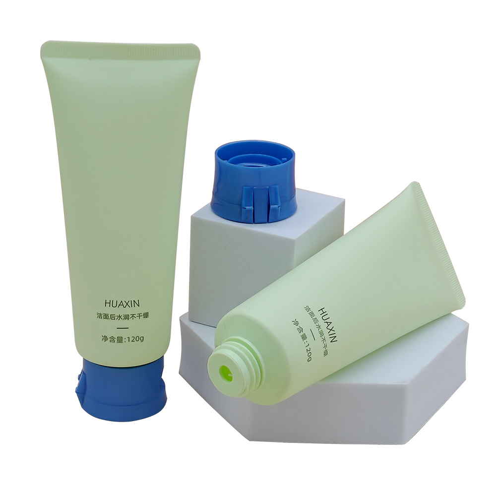 Customized Nordic 120ml hose squeeze dispensing bottle flip face cleanser body lotion empty bottle