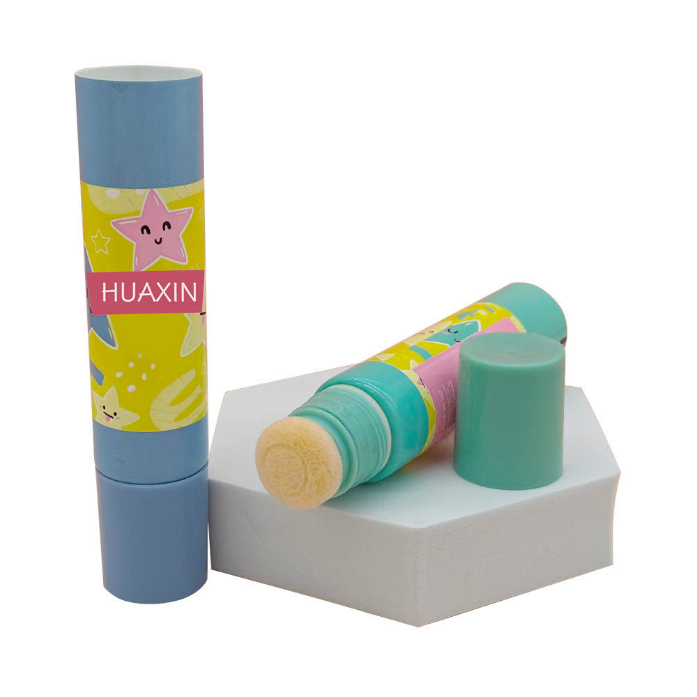 Guangzhou Huaxin Sponge Head Soft Tube Powder Puff Foundation Cosmetics Soft Tube Packaging 40g 50g